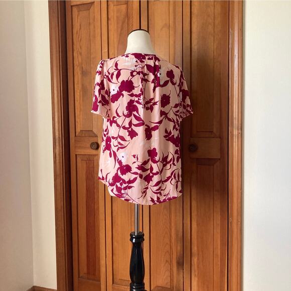Liz Claiborne Floral Chiffon Pullover Blouse, Size XS - Picture 3 of 5